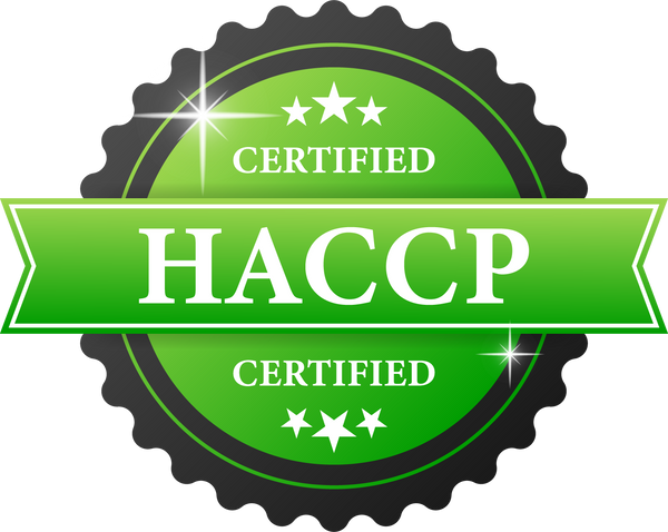 HACCP certified green rubber stamp with green rubber on whit